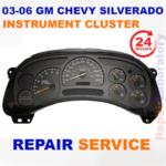 ✴REPAIR SERVICE✴ 2003-2006 GM Chevy Silverado Instrument Cluster Gauge Stepper Motor