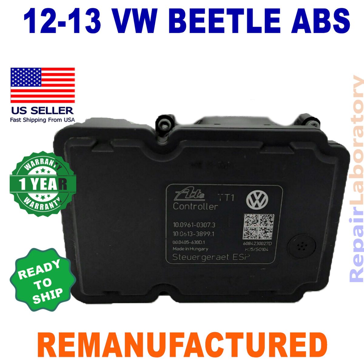 ✴REBUILT✴ 12-13 5C0907379C VW BEETLE ABS ESP Control Module - Image 1